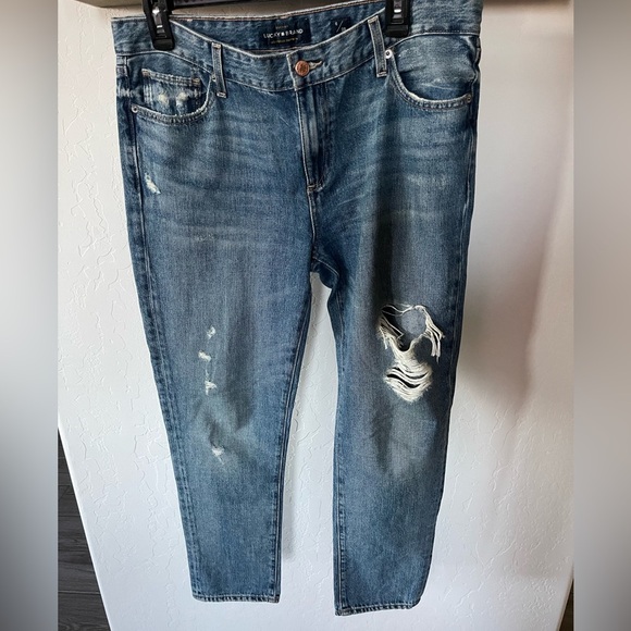 Lucky Brand| Sienna Slim Boyfriend Jeans, Distressed Style, Size 6/28••• - Picture 1 of 15